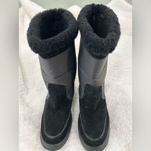 Coach Black Shearling-Lined Winter Boots